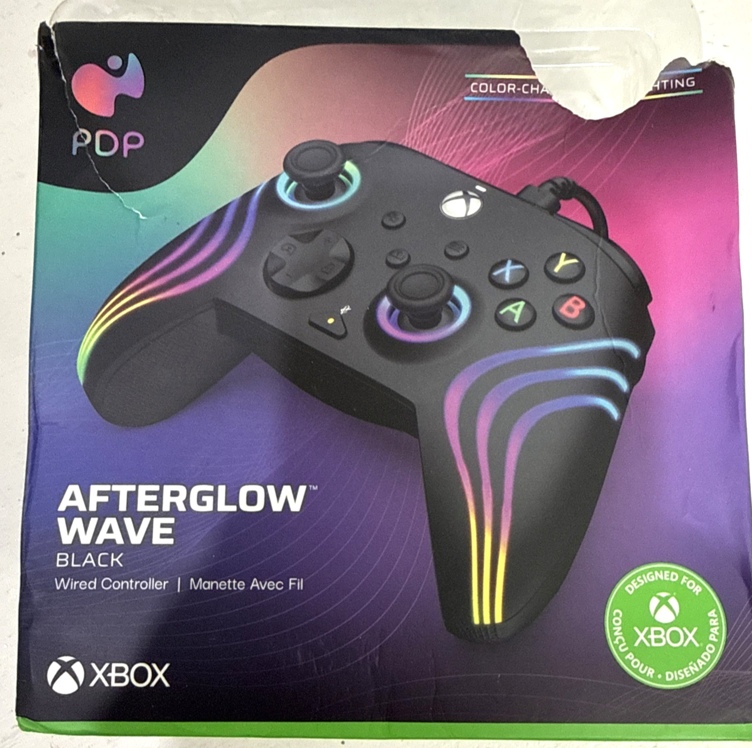 PDP Gaming Afterglow Wave Enhanced Wired Controller Xbox Series X|S Wave Black
