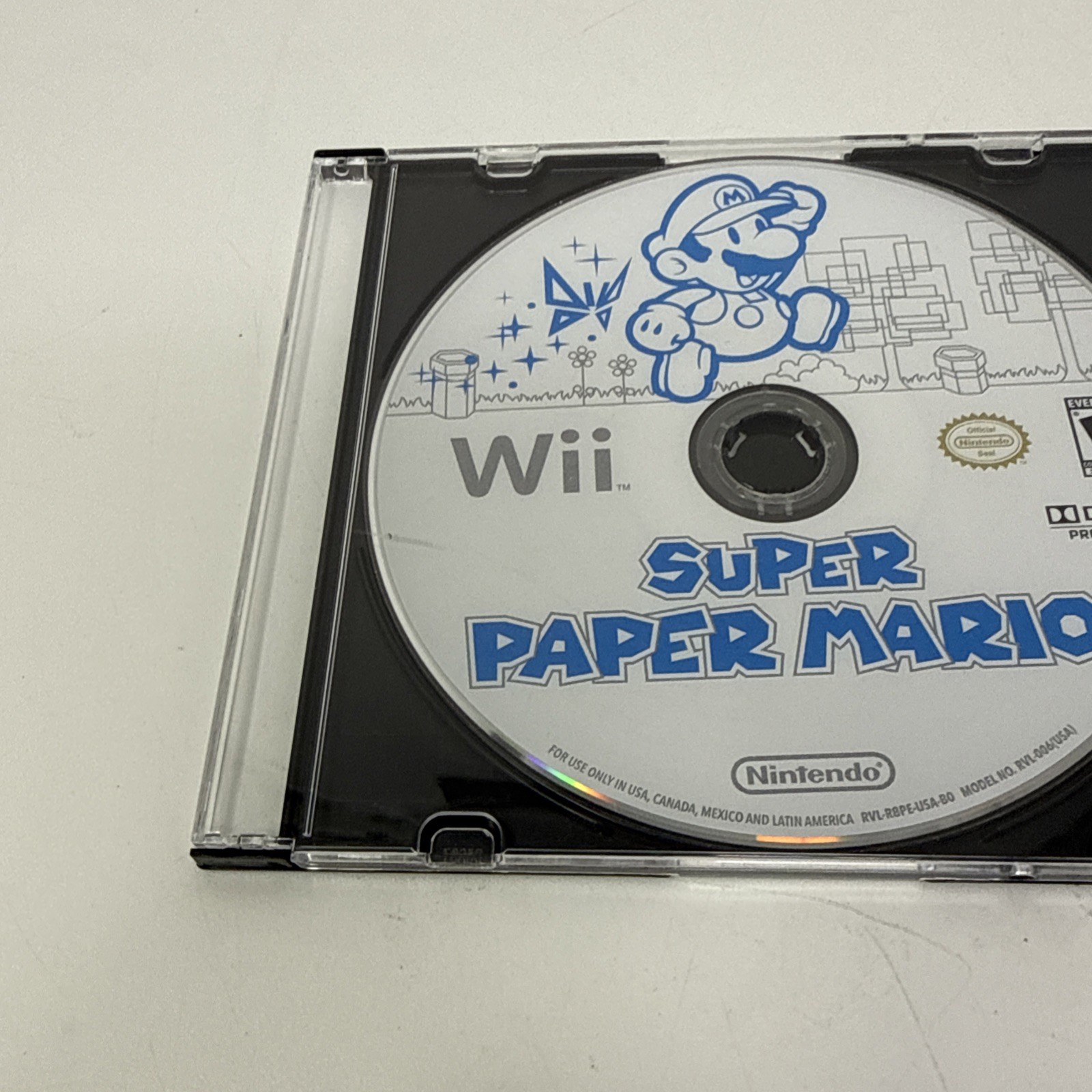 Super Paper Mario (Nintendo Wii, 2007) Tested Disc In Generic Case