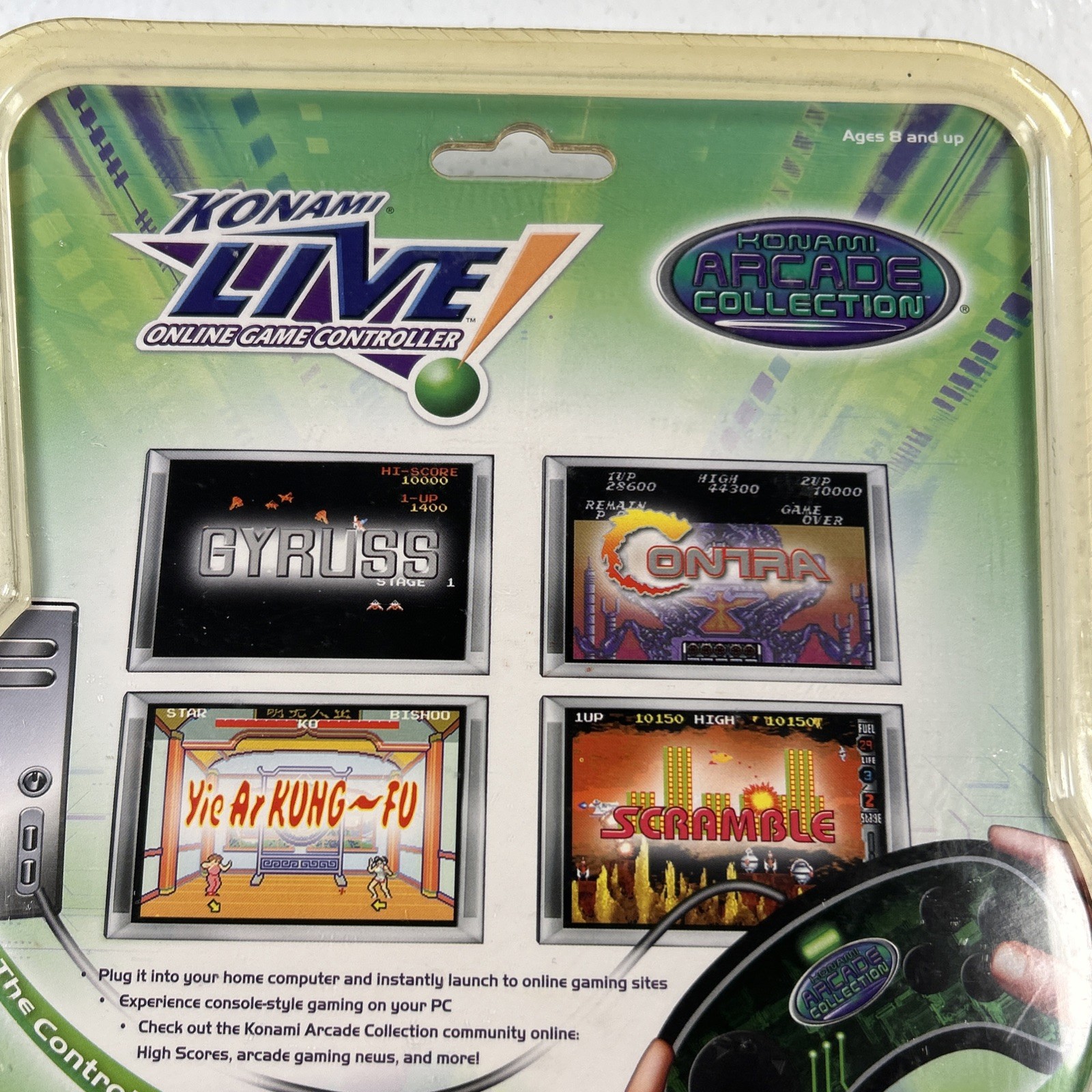 Konami Live Online Video Game Controller Arcade Collection Contra Gyruss NEW