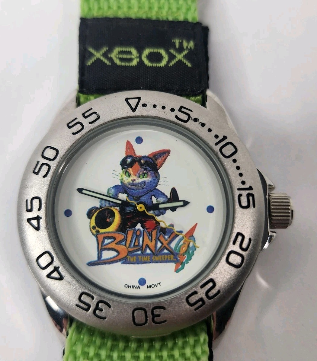 Microsoft Xbox Promotional Watch – Blinx The Time Sweeper – NEEDS NEW BATTERY