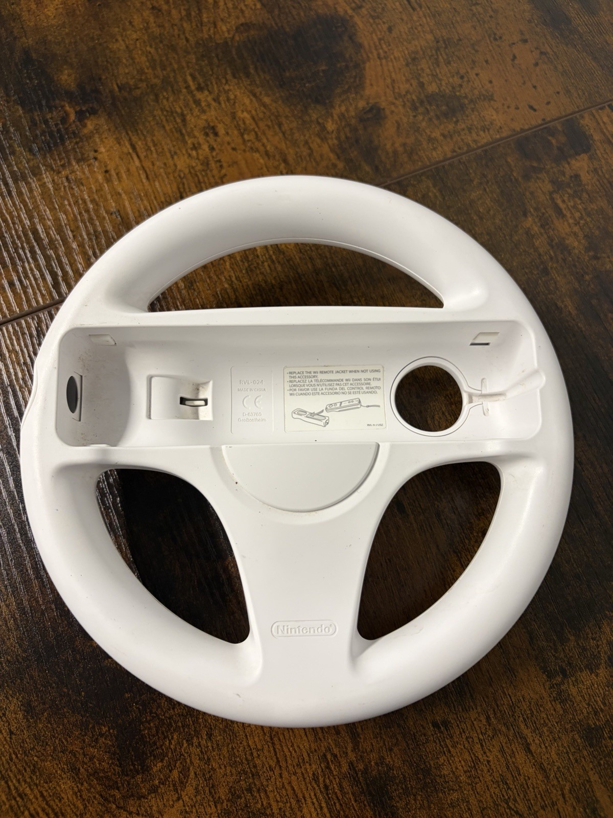 Nintendo Wii White Racing Steering Wheel for Mario Kart (RVL-024) Genuine OEM