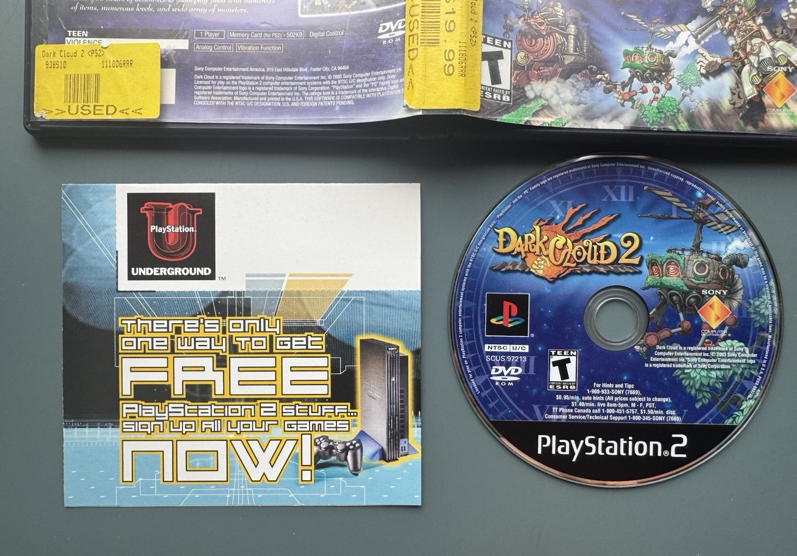 Dark Cloud 2 CIB Complete PlayStation 2 PS2 Tested With Dark Cloud 1 Disc Bundle