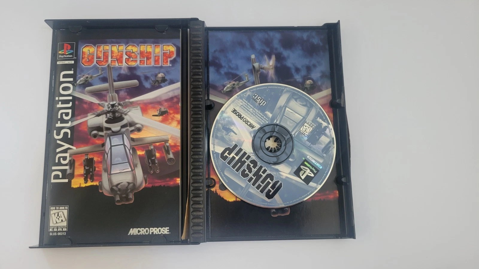 Gunship (Sony PlayStation 1 PS1) Long Box – Complete – Authentic – Clean