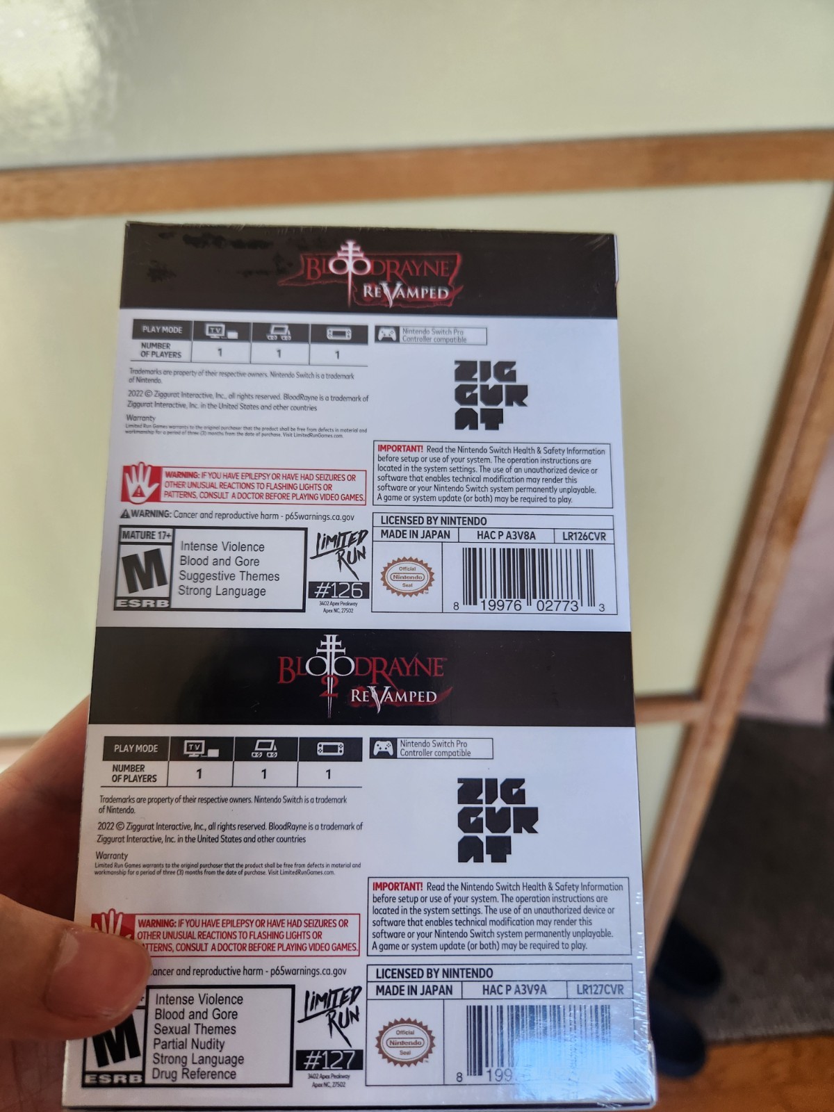 Bloodrayne 1 + 2 Revamped Dual Pack Nintendo Switch LIMITED RUN GAMES #127 New