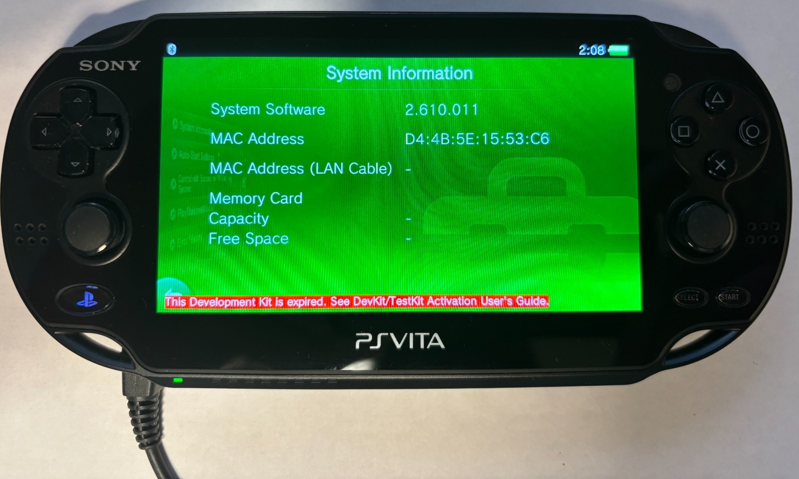 SONY PLAYSTATION PS VITA DEV (PDEL-1001) *EXPIRED* DEVELOPMENT KIT ULTRA RARE