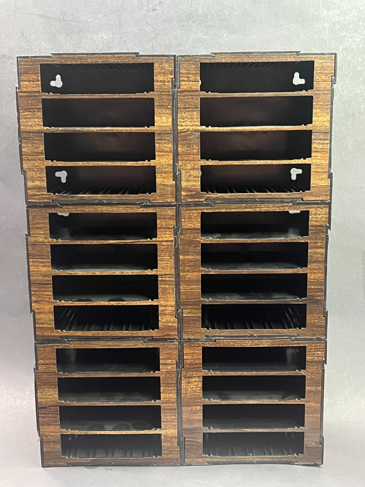 ATARI 2600 Faux wood grain vintage modular game cartridge organizer holder
