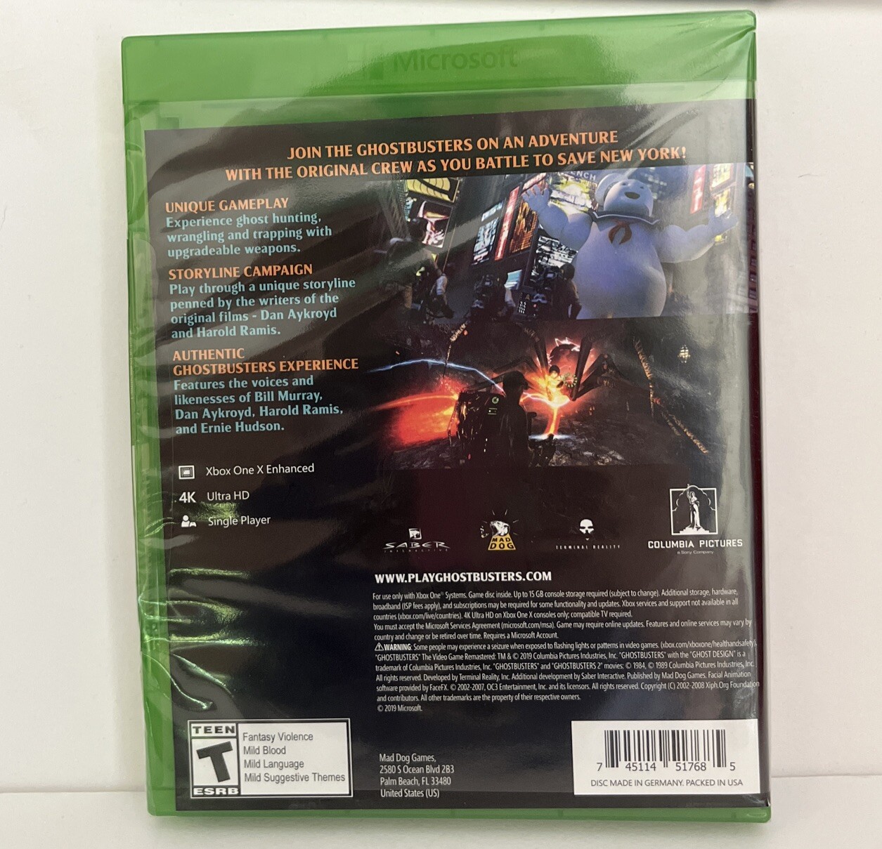 GHOSTBUSTERS THE VIDEO GAME REMASTERED XBOX ONE US EDITION NEW FACTORY SEALED