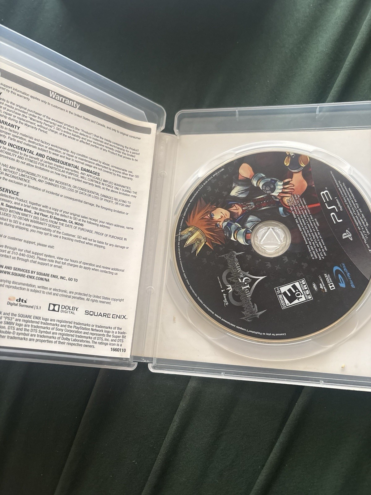 Square Enix Kingdom Hearts HD 1.5 ReMIX PS3 Manual NTSC-U/C E10+ 2013