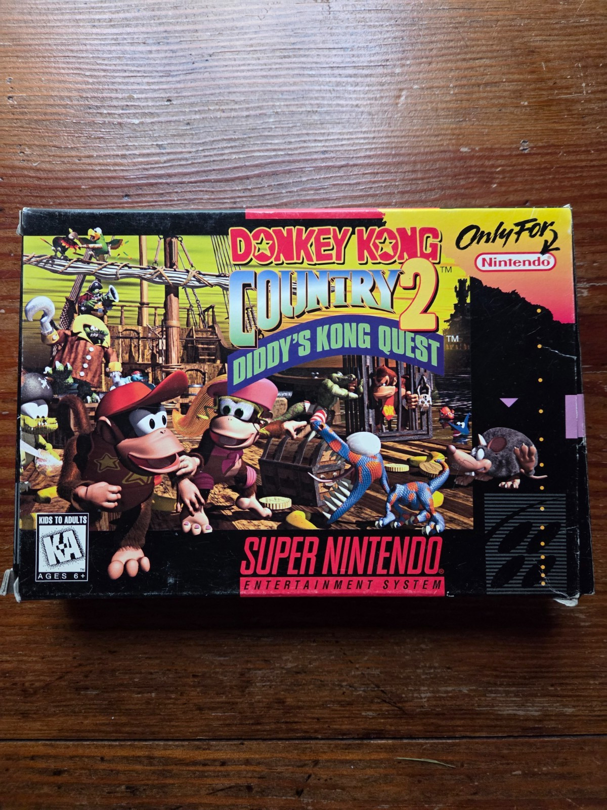 Donkey Kong Country 2: Diddy’s Kong Quest (SNES) CIB – Complete Box & Manual
