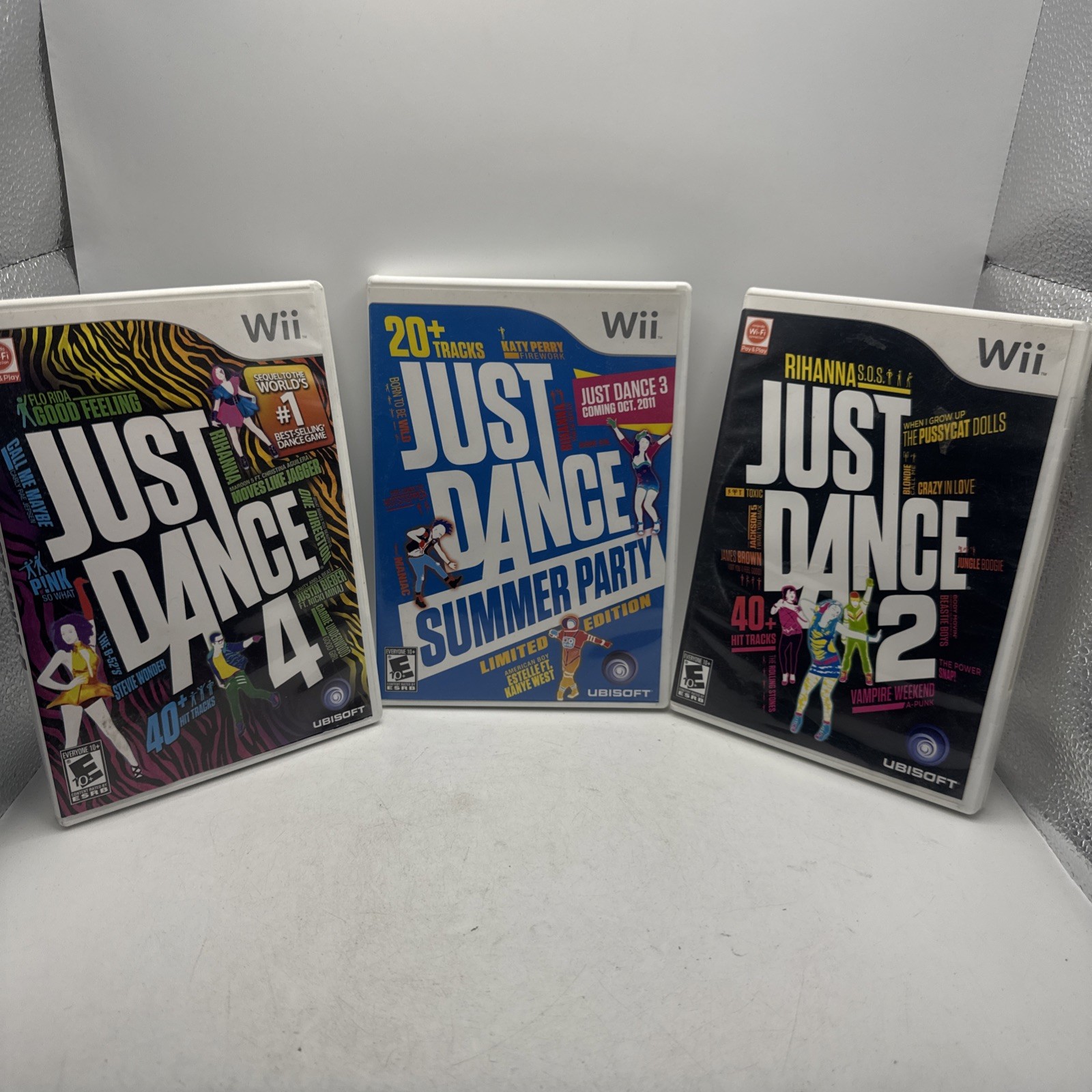 Just Dance 2 4 Summer Party Lot Set Pack Nintendo Wii Video Game Ubisoft Rare