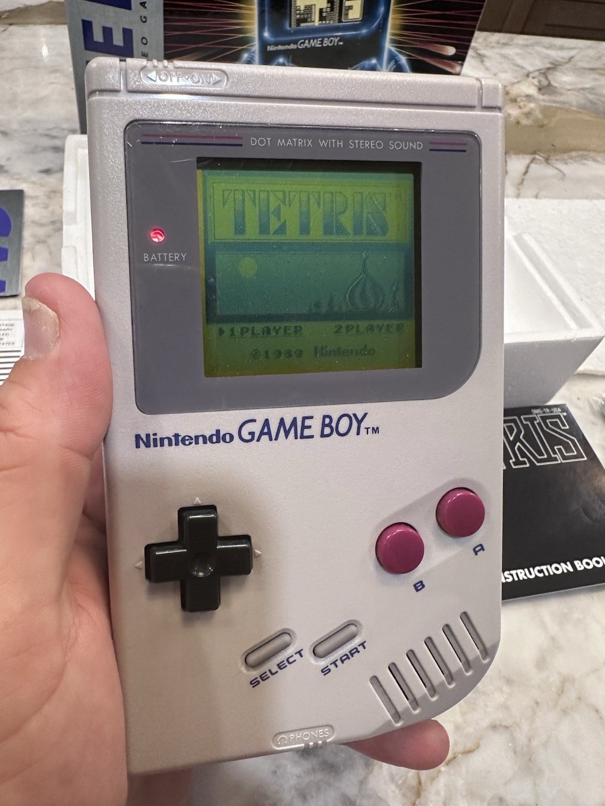 Nintendo Game Boy DMG-01 Console System Complete In Box CIB 1989