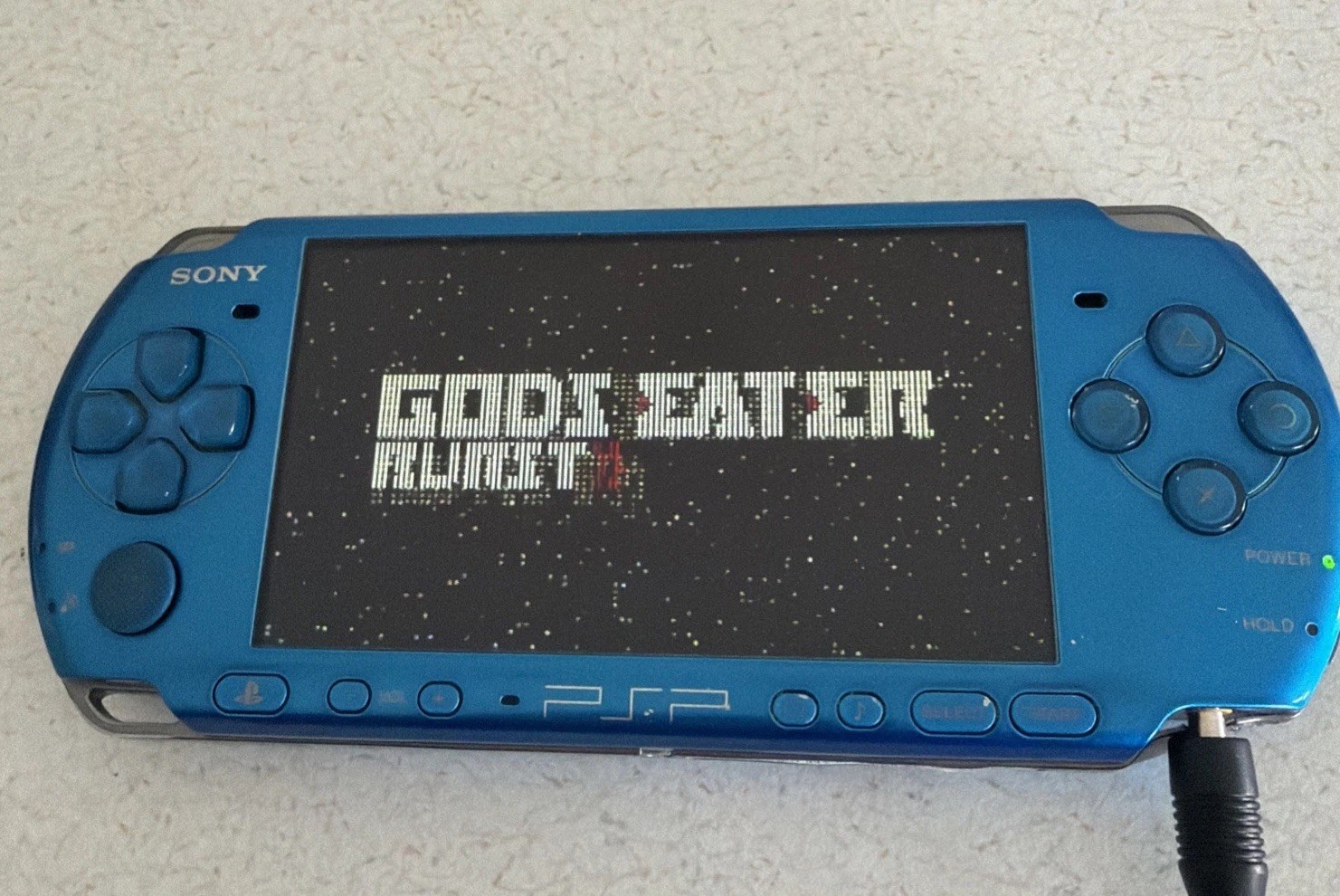 Sony PSP-3000 Vibrant Blue Handheld Console Games 128 Gb Sd Card Charger