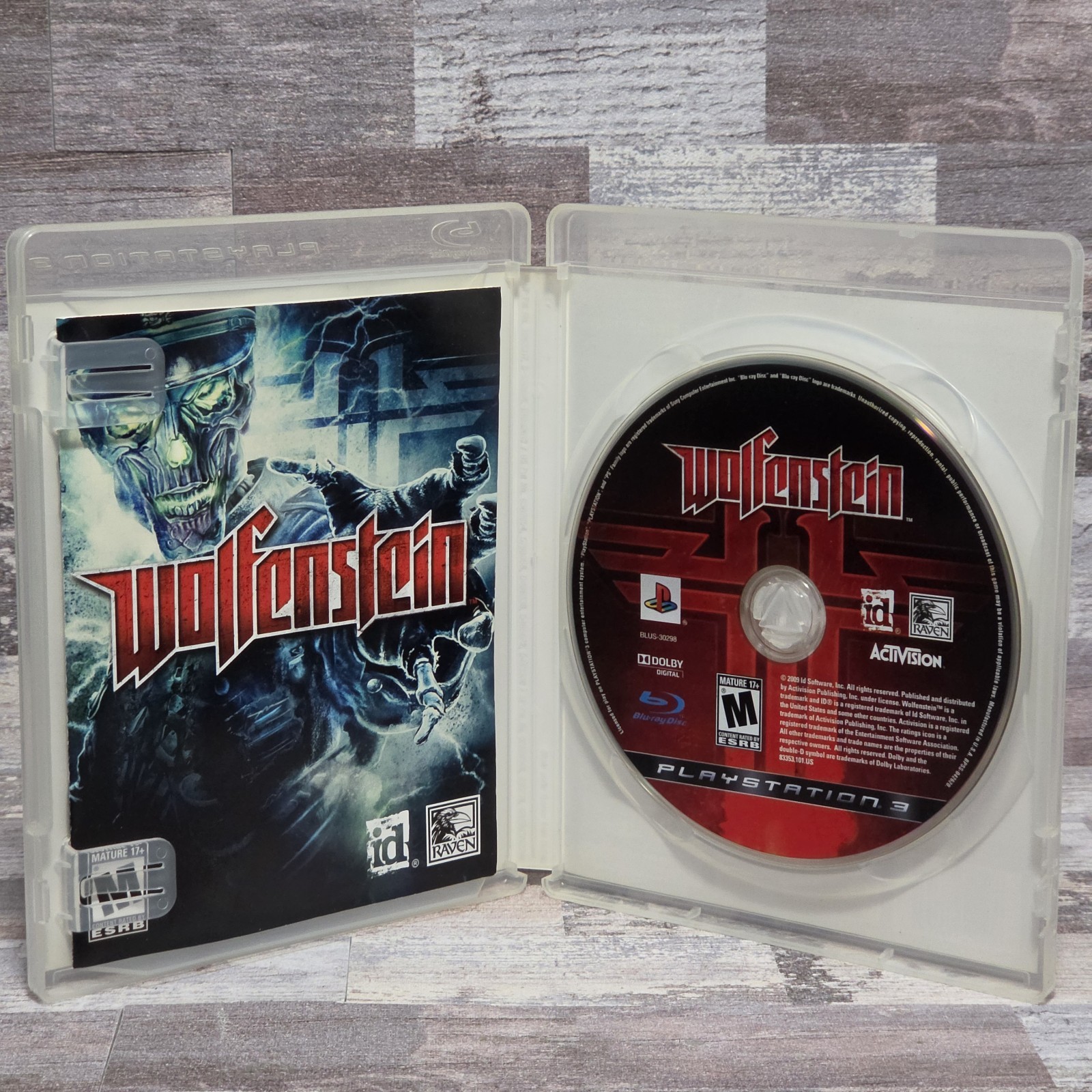 Activision Wolfenstein Series PS3 Shooter Manual Included M 2009 NTSC-U/C