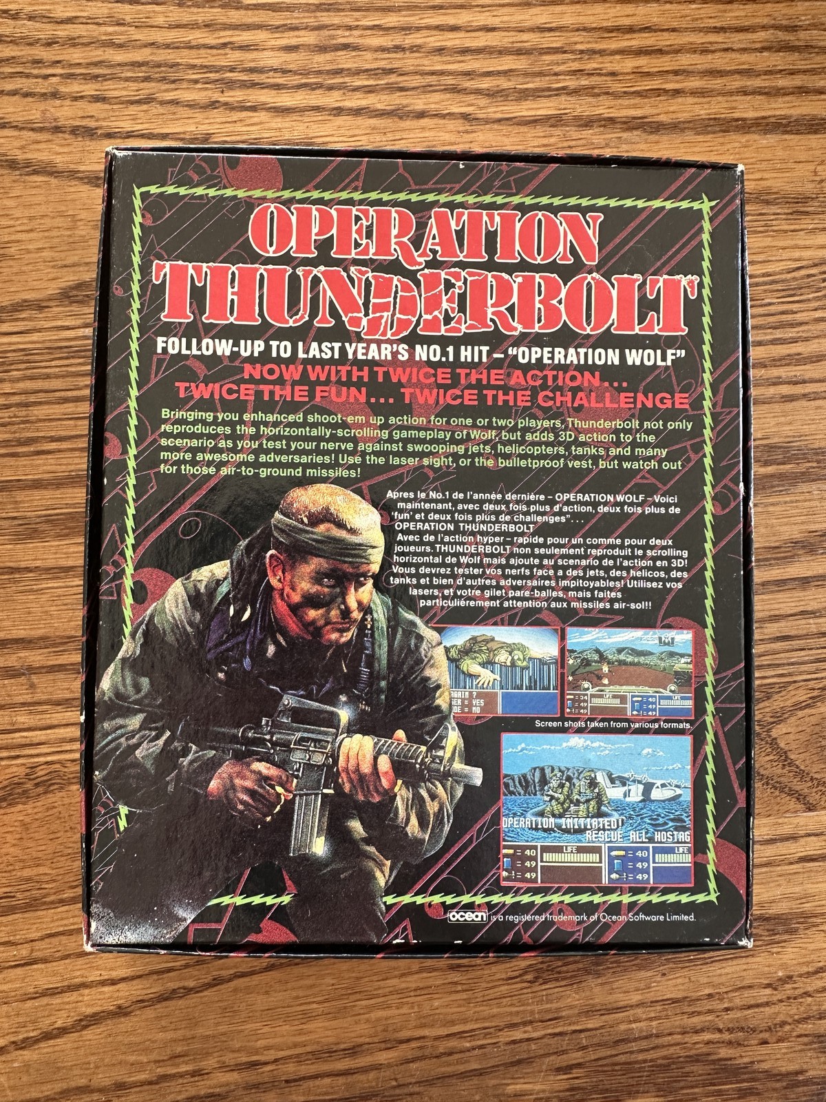 Operation Thunderbolt Atari ST Big Box Ocean Software Vintage Classic Action