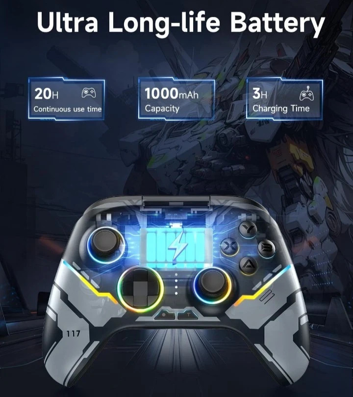 EasySMX X15 Wireless Controller Hall Effect RGB Bluetooth PC Switch Android iOS