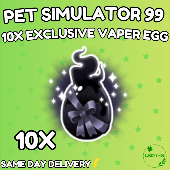 🔥💎 10X Exclusive Vapor Egg (PS99) 🔥PET SIMULATOR 99 – CHEAPEST!⚡💸