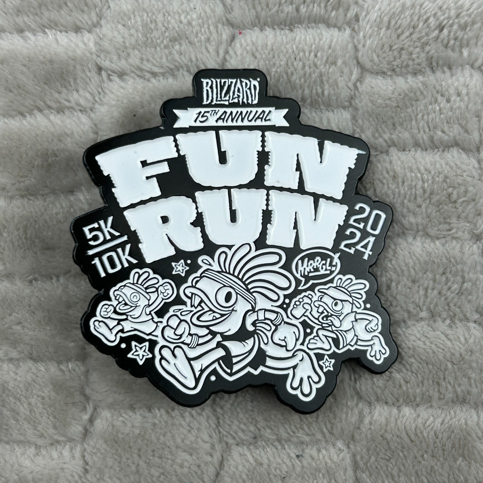 Blizzard Employee Rare Pin 5k 10k Fun Run 15th Anniversary Murloc 2024 Blizzcon