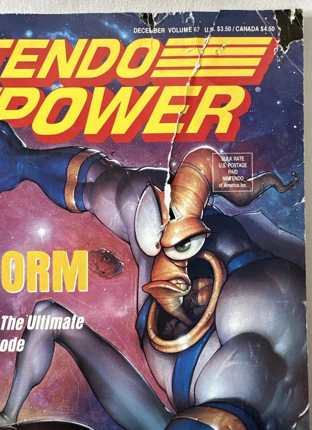 Nintendo Power Magazine 67 1994 Earthworm Jim w/ Poster + Cards + Inserts