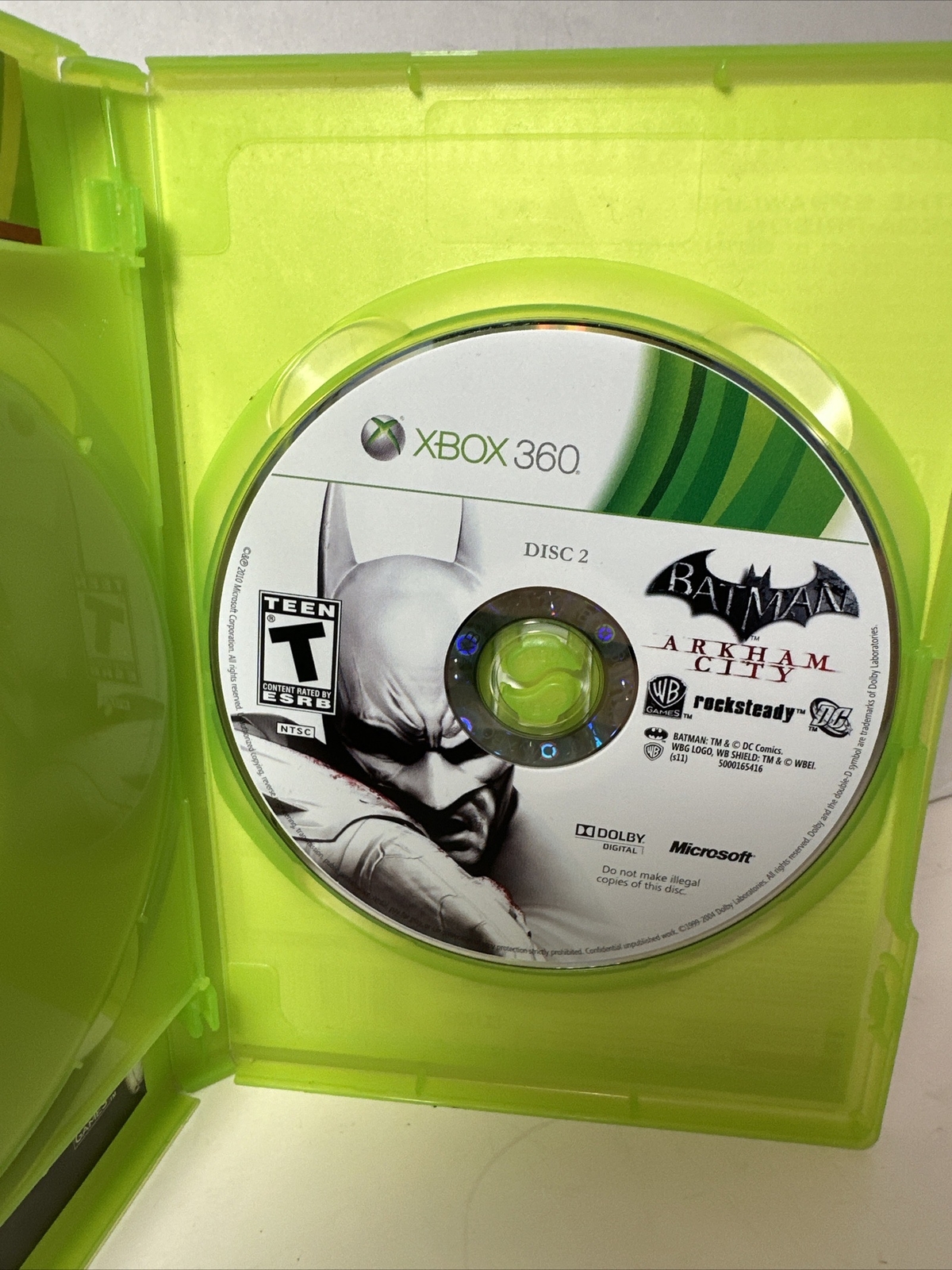 Batman: Arkham City Game of the Year Edition (Microsoft Xbox 360, 2012) No Book
