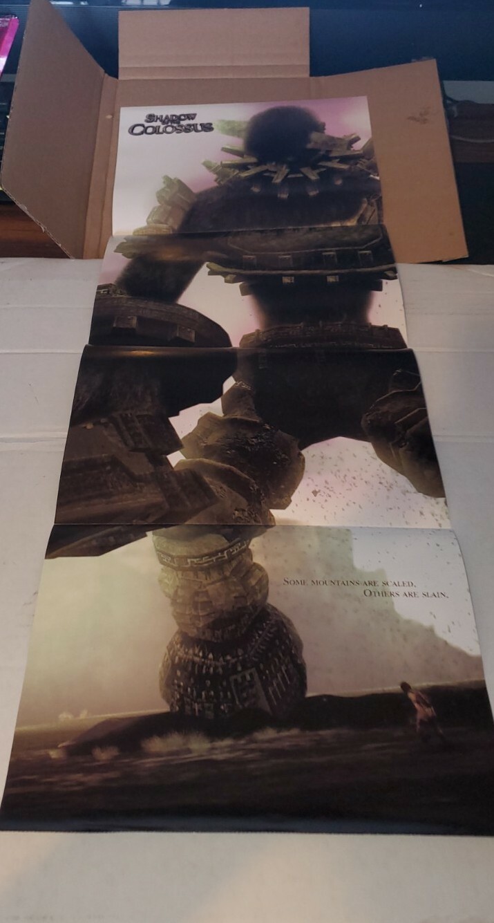 Shadow of the Colossus Playstation 2 PS2 PS1 Foldable Promo Poster Insert RARE🔥