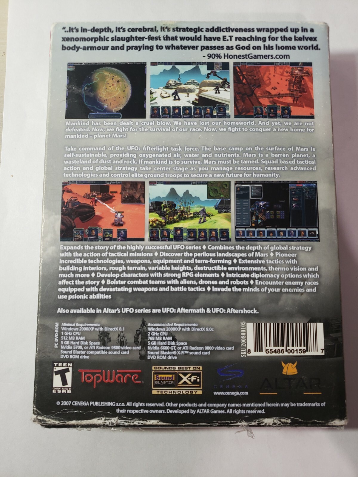 UFO Afterlight PC DVD ROM 2007 Game for Windows