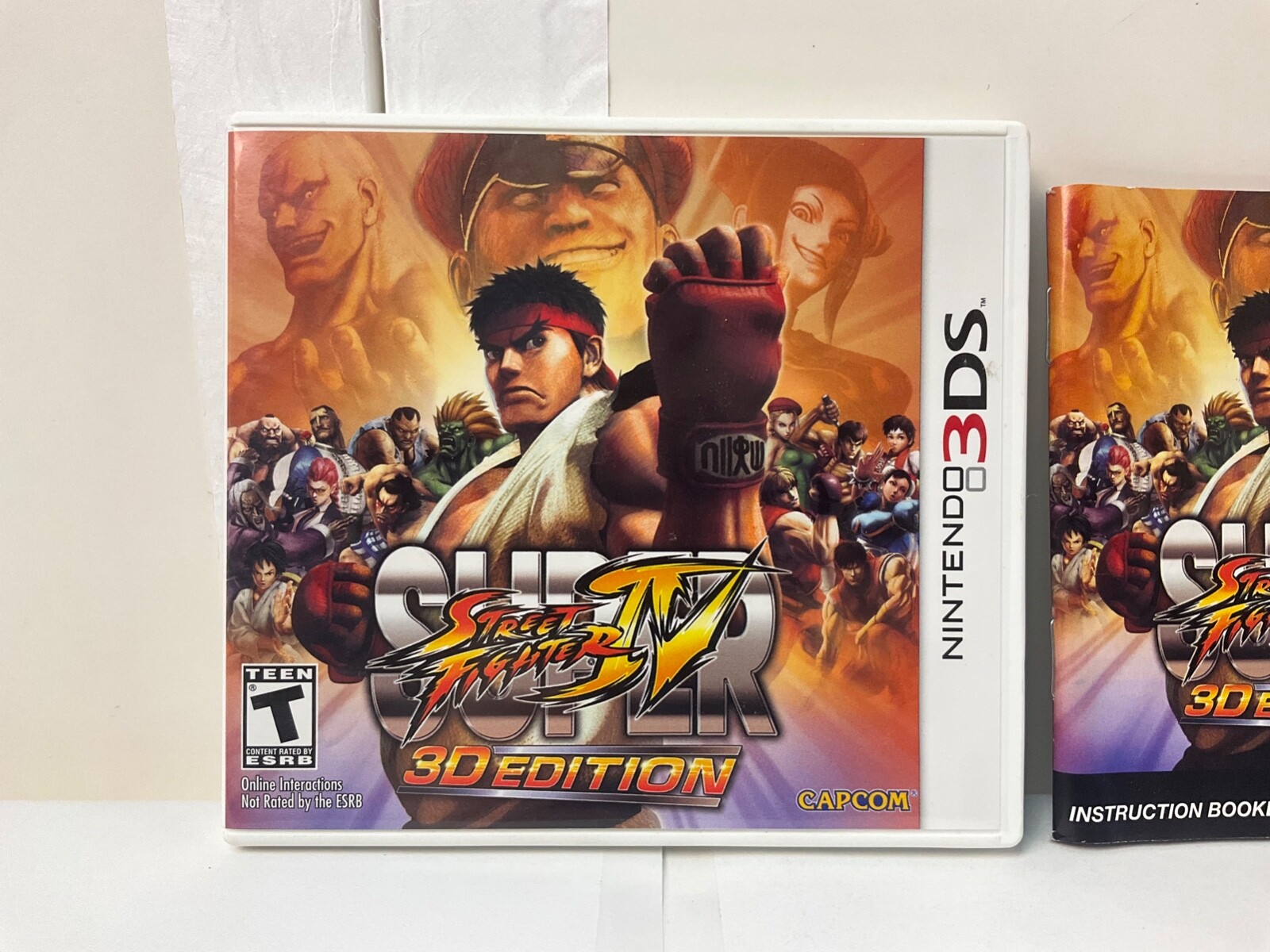 Manual & Case Only** Super Street Fighter IV 3D Edition Nintendo 3DS Replacement