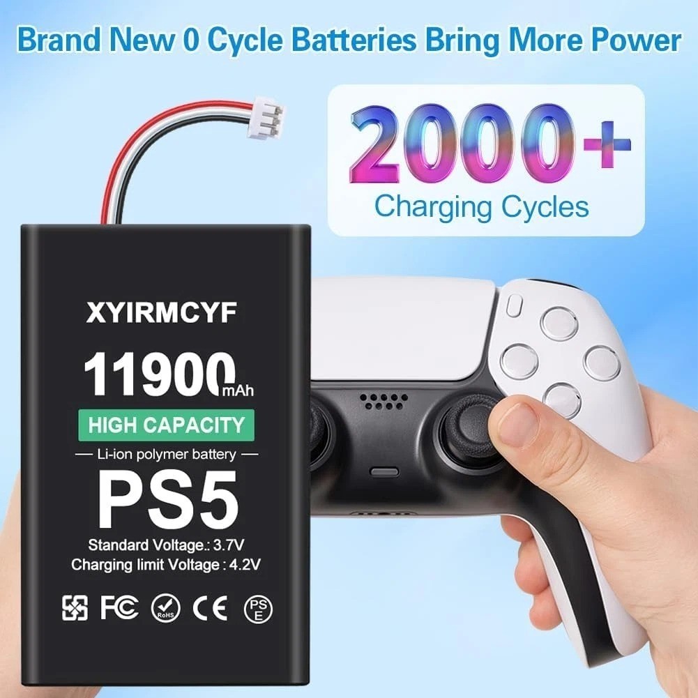 2PCS 11900mAh Battery for PS5 LIP1708 DualSense Controller CFI-ZCT1W USA STOCK