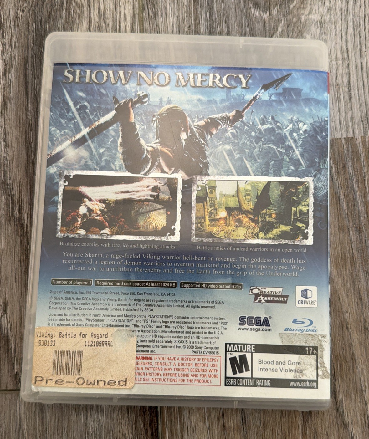 Viking Battle for Asgard PS3 Sony PlayStation 3 Complete Free Shipping
