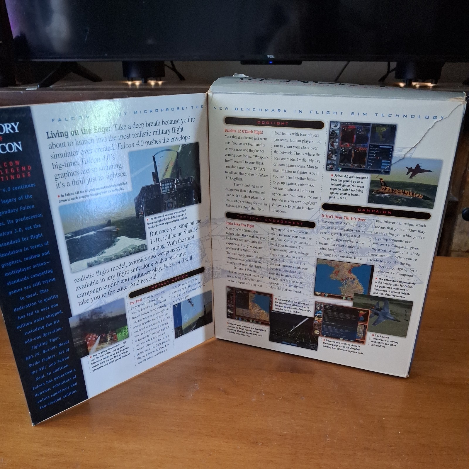 Microprose FALCON 4.0 1998 Complete BIG BOX PC CD-ROM Windows 95 Game