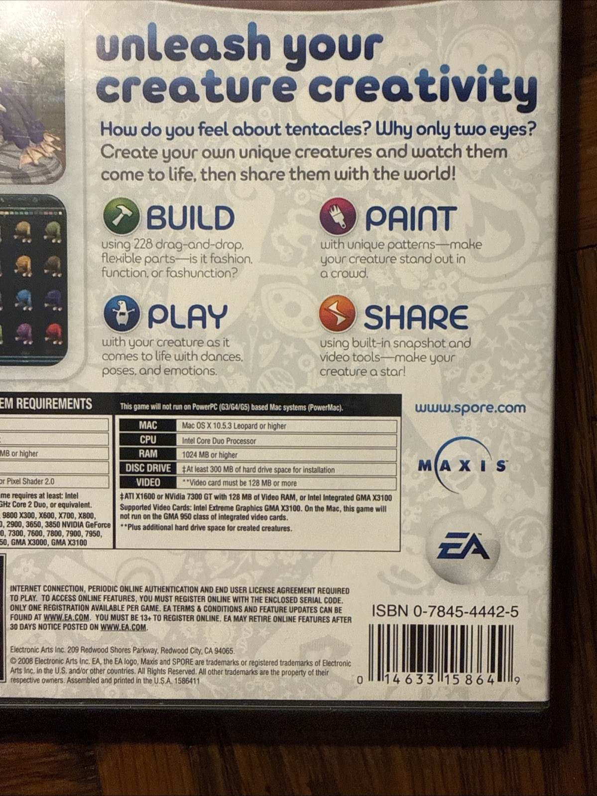 Spore Creature Creator (Windows/Mac, 2008) CIB