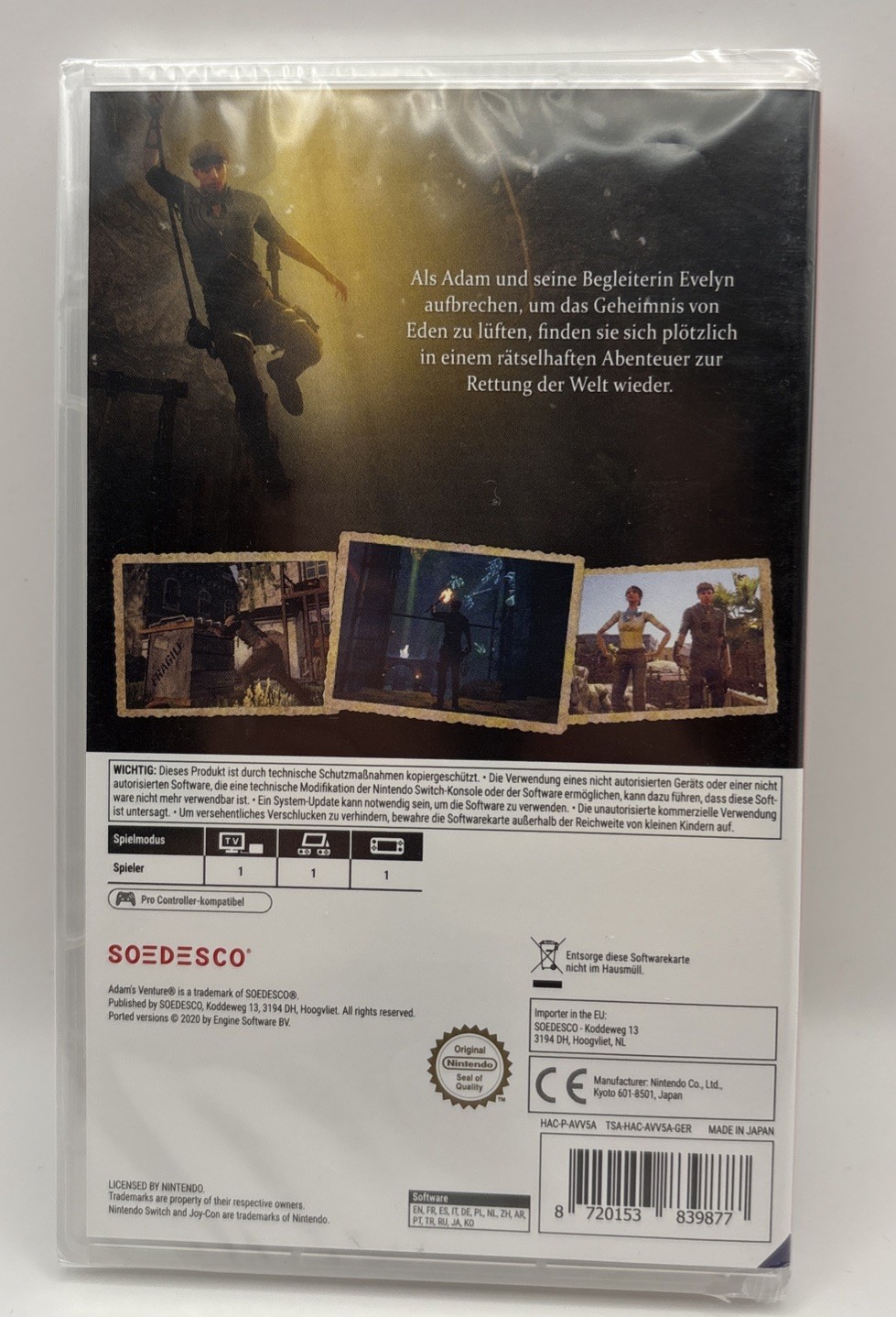 Adam’s Venture: Origins – Nintendo Switch – Import – Region Free – Sealed