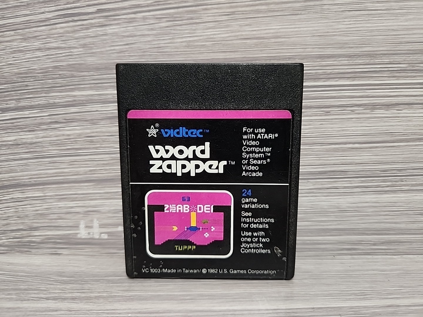 Word Zapper (Atari 2600, 1982) Vidtec Atari Game Cartridge