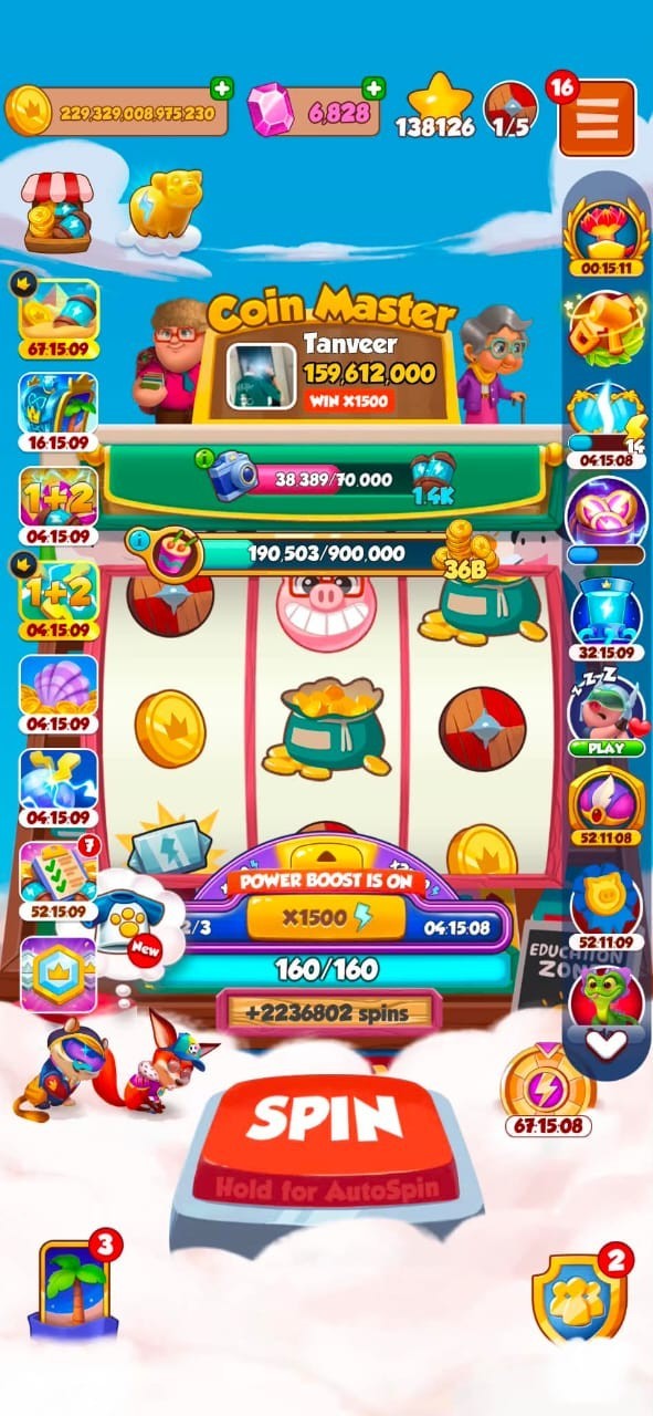 Coin Master Mobile Game Account with Screenshots