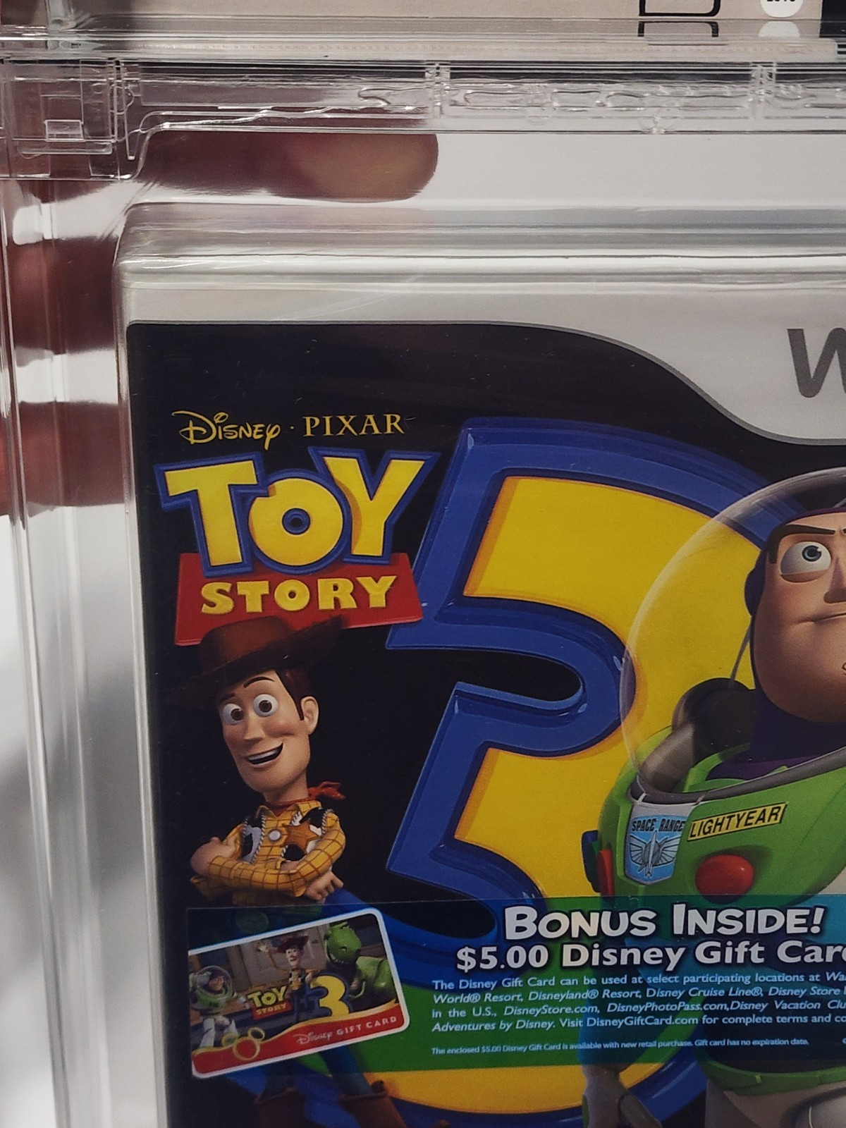 Toy Story 3 Nintendo Wii New Sealed $5 Disney Gift Card Variant Psa Wata 9.4 A+