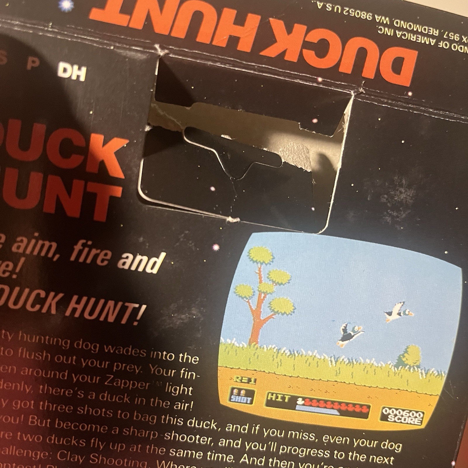 Duck Hunt Nintendo NES, 1985 5-Screw Hangtab CIB Complete In Box