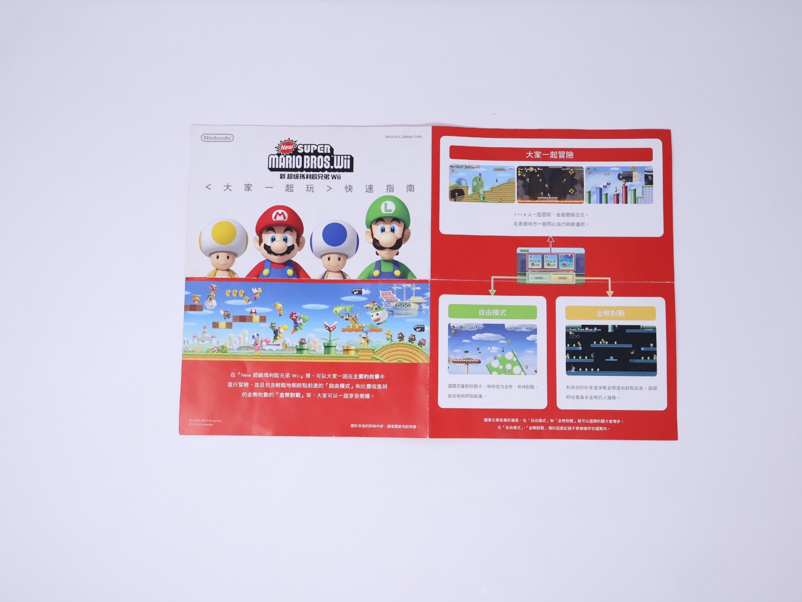 New Super Mario Bros Wii Chinese Taiwan Chinese CIB Box & Manuals US Ship