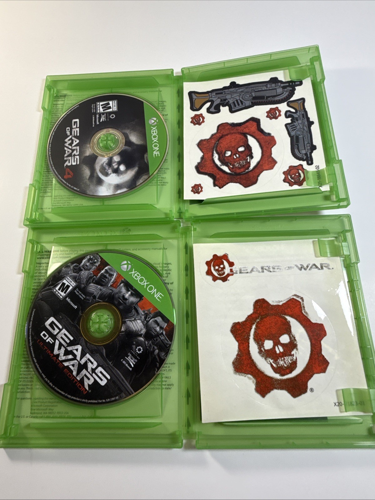Gears Of War – Ultimate Edition & Gears Of War 4 :: Xbox One Stickers Near Mint
