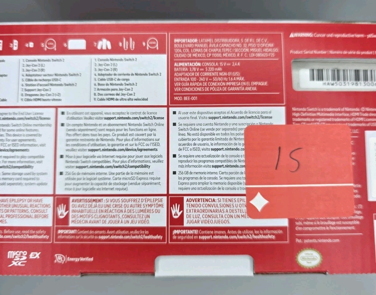NINTENDO SWITCH 2 Mario Kart World Bundle, Black ORIGINAL NEW SEALED IN HAND