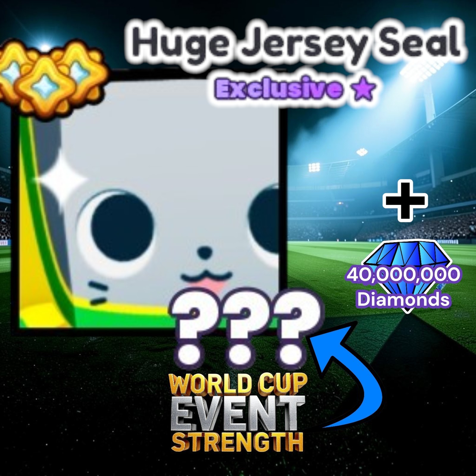 HUGE Jersey Seal (World Cup Event) + 40 Million Diamonds. PS99