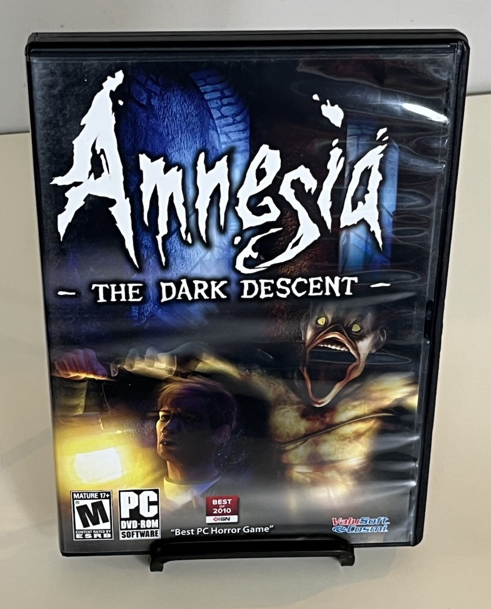 Amnesia The Dark Descent PC Game Horror Frictional Games w/ Case