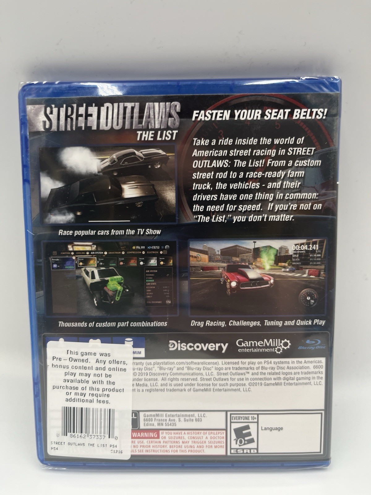 GameMill Street Outlaws: The List PS4 2019 Racing E10+ (Everyone 10+) – Resealed