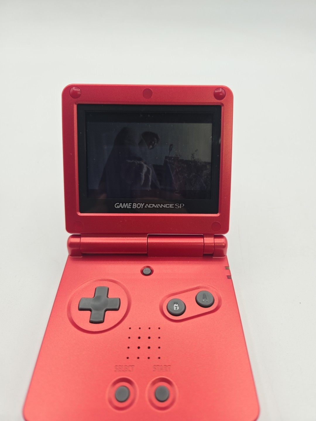 Nintendo Game Boy Advance SP Handheld System Flame Red W/charger And 4 Games