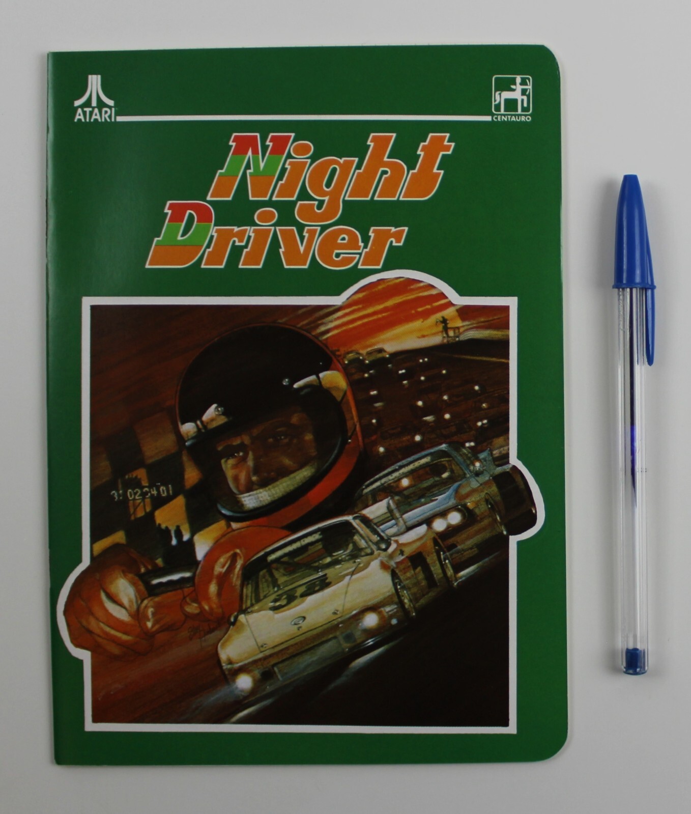1982 ATARI NIGHT DRIVER School Notebook 8.5″ x 6″ Spain Vintage Unused VERY RARE