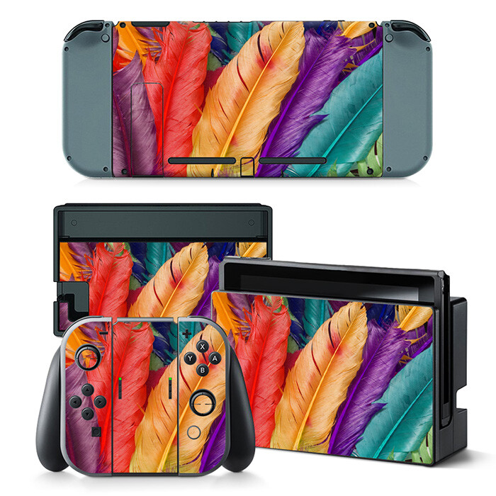 Vinyl Decal Skin Protector for Nintendo Switch Console Joy-Con Dock Full Set new