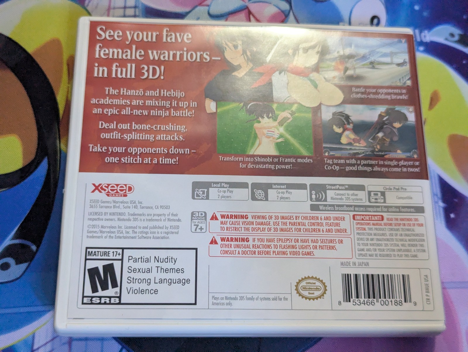 Senran Kagura 2: Deep Crimson Double D Edition Nintendo 3DS Complete Sealed CD