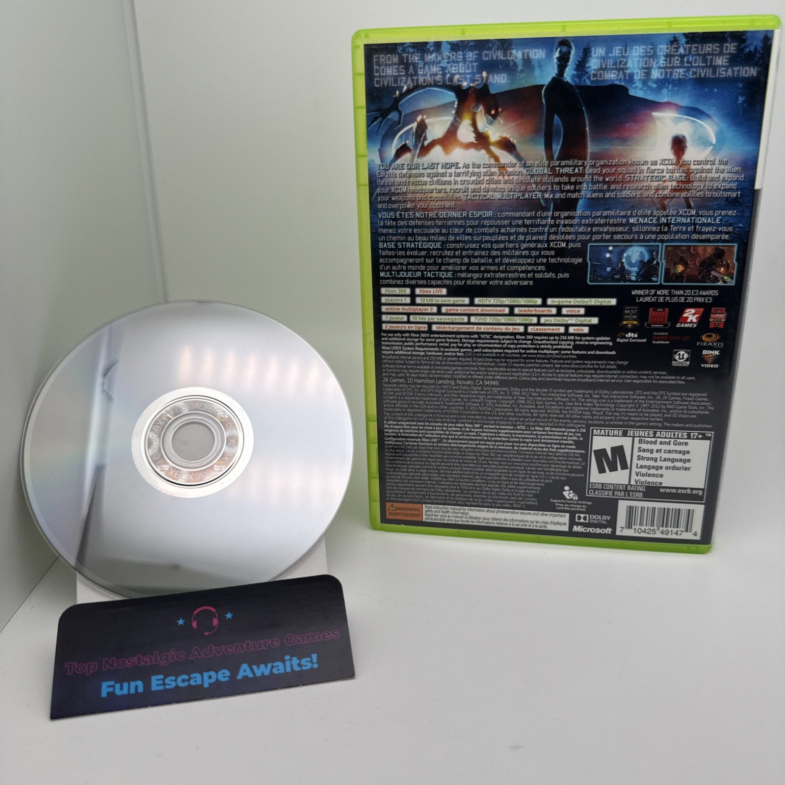 XCOM ENEMY UNKNOWN !No Manual! (Microsoft Xbox 360)
