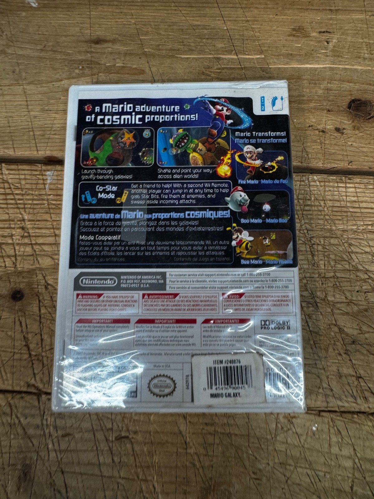 Super Mario Galaxy Nintendo Wii 2007 Sealed