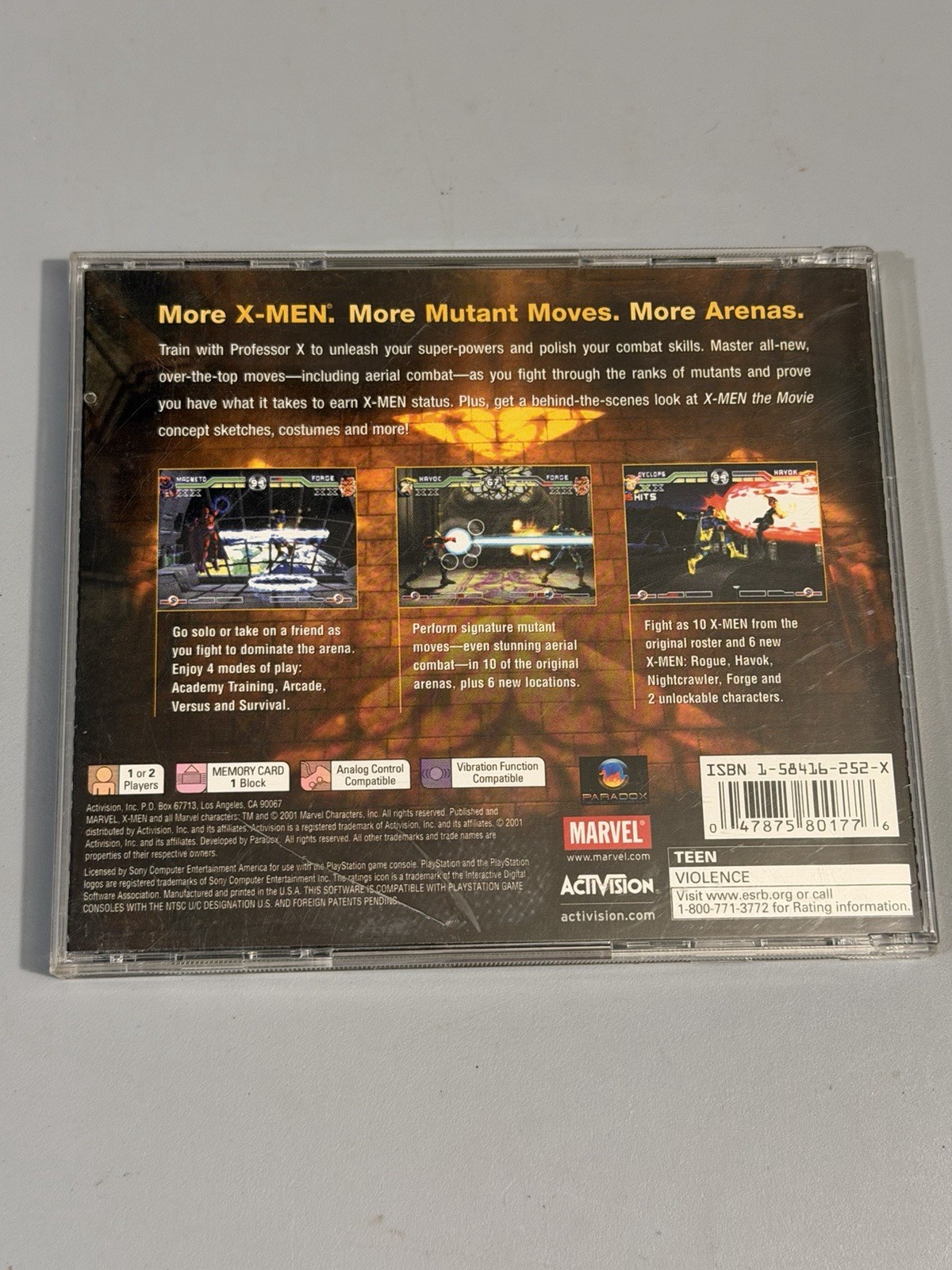 X-Men: Mutant Academy 2 Sony PlayStation 1 PS1 CIB