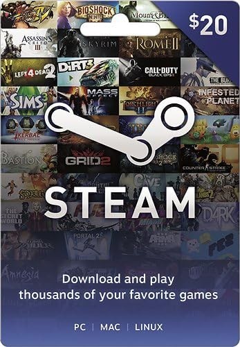 Valve – Steam Wallet Prepaid Card ($20)