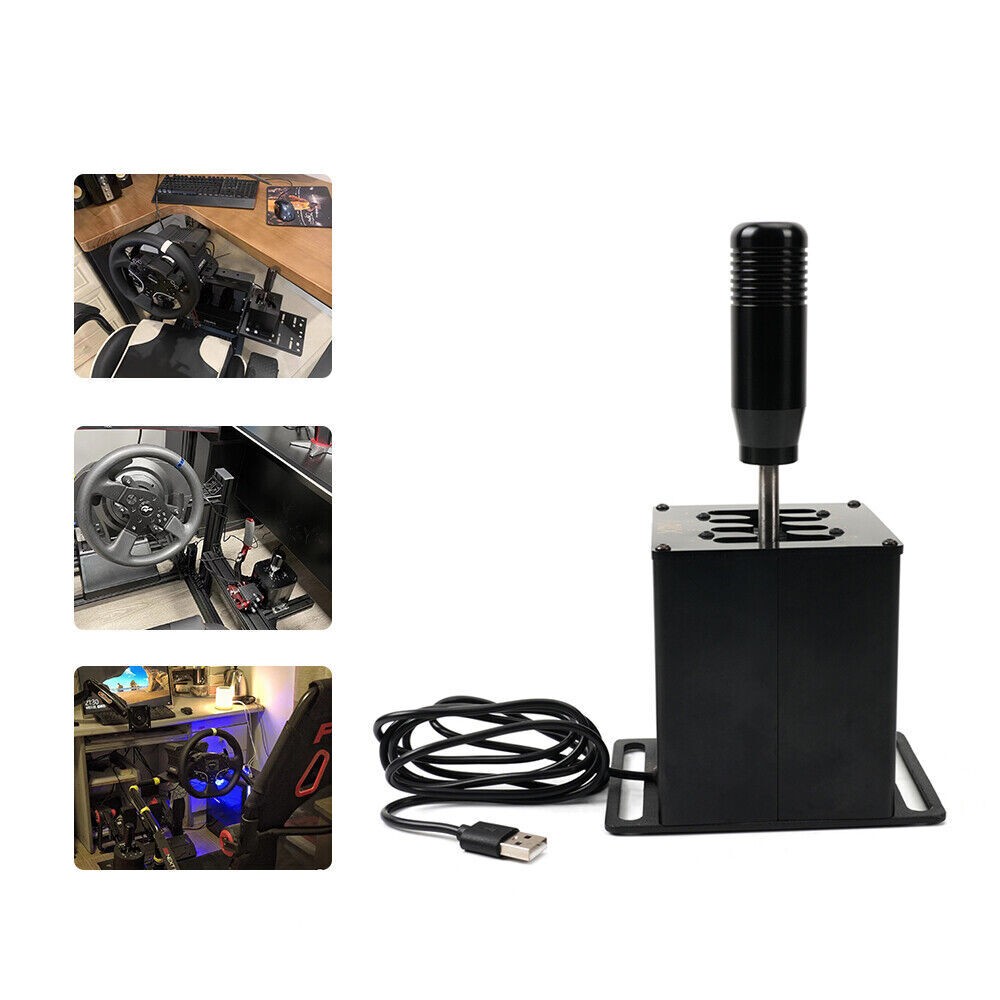 USB PC H Gear Shifter 7+R Sim Racing Game For Logitech G29 G27 G25 Thrustmaster